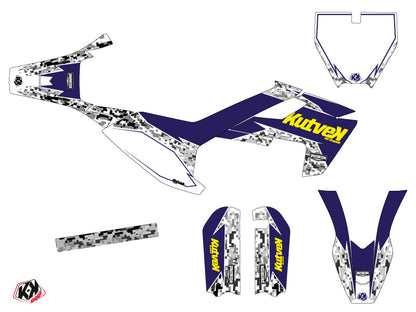 Husqvarna TC 50 Dirt Bike Predator Grafikset Lila Gelb