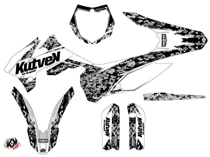 KTM 85 SX Dirt Bike Predator Grafikkit Weiß