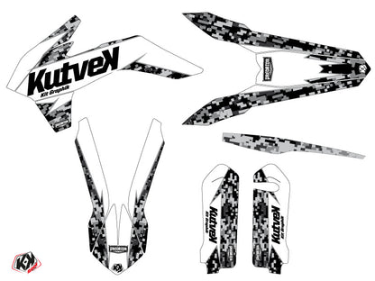 KTM EXC-EXCF Dirt Bike Predator Grafikkit Weiß