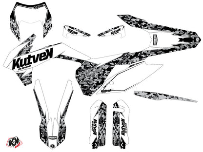 KTM EXC-EXCF Dirt Bike Predator Grafikkit Weiß