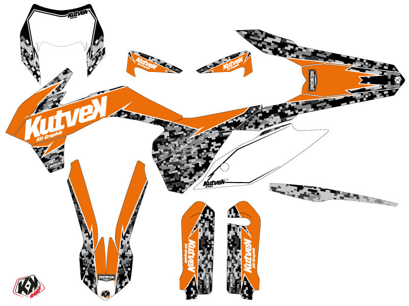 KTM EXC-EXCF Dirt Bike Predator Grafikkit Orange