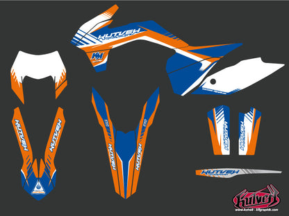 KTM EXC-EXCF Dirt Bike Pulsar Grafikkit Blau