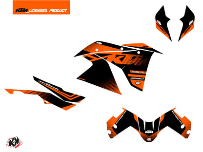 KTM 1290 Super Adventure S Straßenmotorrad Raster Grafikkit Schwarz Orange