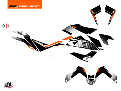 KTM 390 Adventure Street Bike Raster Grafikkit Schwarz Weiß