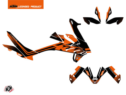 KTM 890 Adventure Street Bike Raster Grafikkit Schwarz Orange