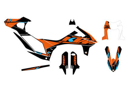 KTM 690 SMC R Street Bike Reflex Grafikkit Orange