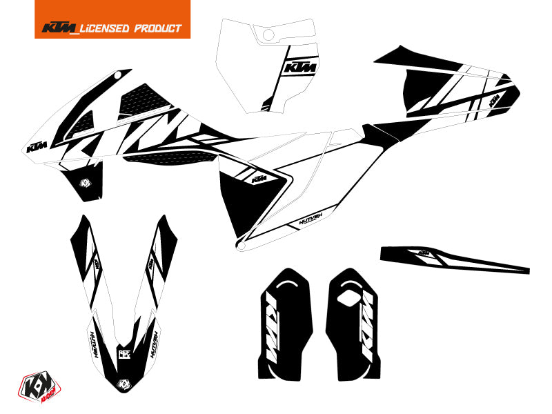 KTM 85 SX Dirt Bike Reflex Grafikkit Weiß