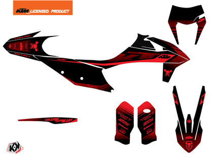 KTM EXC-EXCF Dirt Bike Replika Thomas Corsi 2020 Grafikkit Schwarz Rot