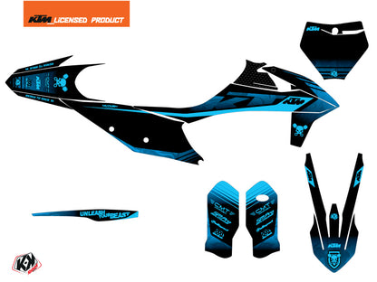 KTM 250 SX Dirt Bike Replika Thomas Corsi 2020 Grafikkit Schwarz Blau