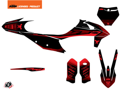 KTM 350 SXF Dirt Bike Replika Thomas Corsi 2020 Grafikkit Schwarz Rot