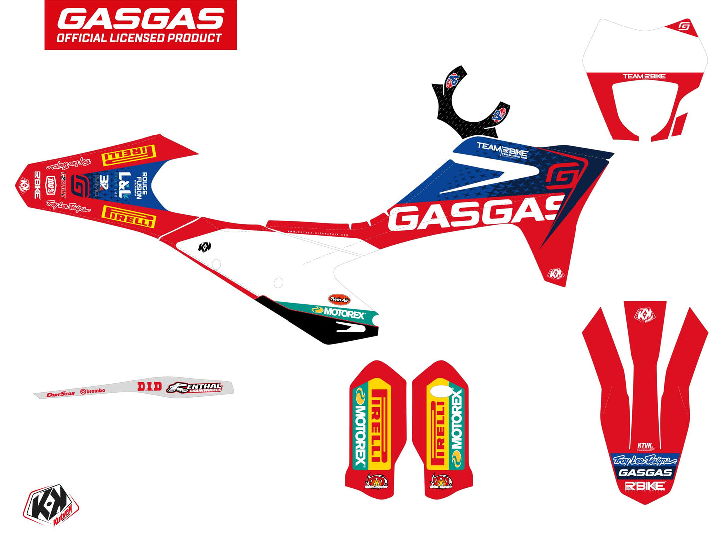 GASGAS EC Dirt Bike Replica Team RBike Grafik-Kit