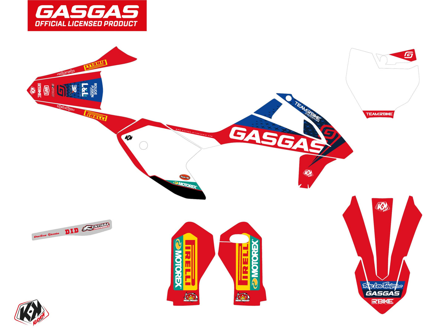 GASGAS MC-E 5 Dirt Replica Team RBike Flash Grafik-Kit