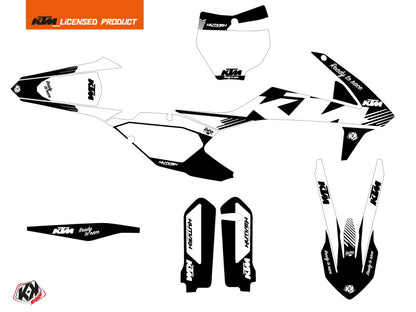 KTM 350 SXF Dirt Bike Retro Grafikset Schwarz