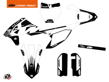 KTM 50 SX Dirt Bike Retro-Grafikset Schwarz