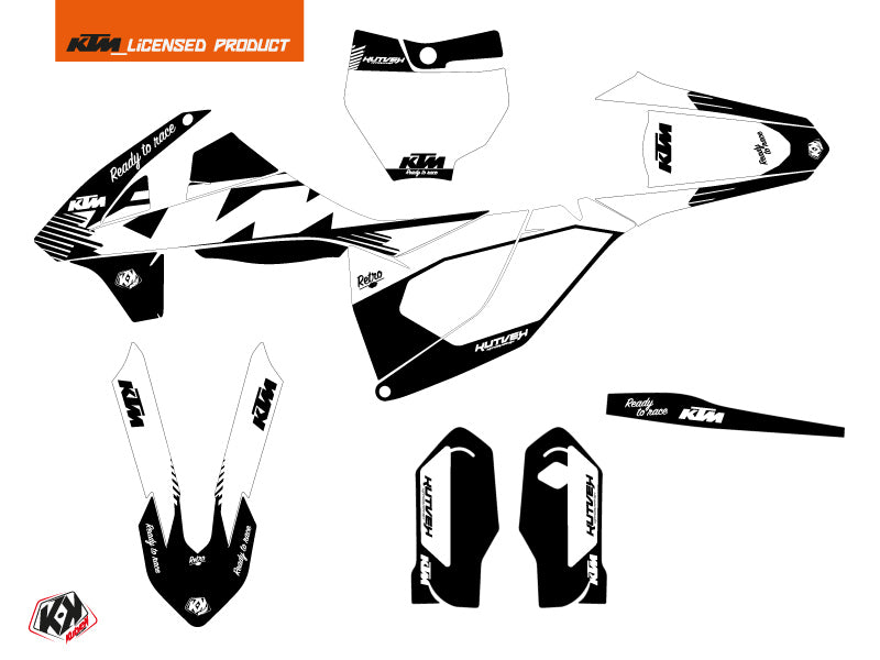 KTM 85 SX Dirt Bike Retro Grafikset Schwarz