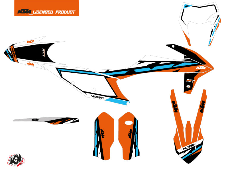 KTM EXC-EXCF Dirt Bike Rift Grafikkit Orange Blau