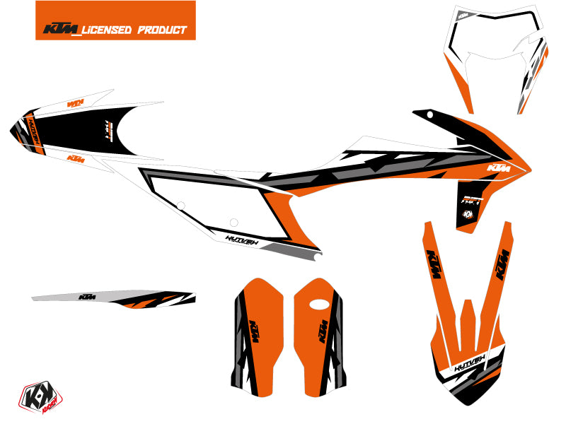 KTM EXC-EXCF Dirt Bike Rift Grafikkit Orange Schwarz