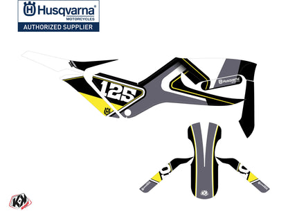 Husqvarna Svartpilen 125 Street Bike Rocket Grafik-Kit Grau Gelb