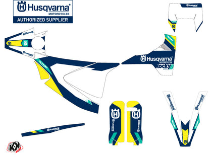 Husqvarna 701 Enduro Dirt Bike Rocky Grafik-Kit Blau