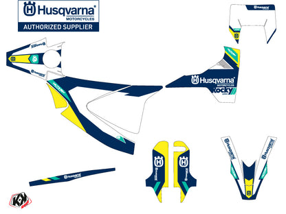 Husqvarna 701 Supermoto Straßenmotorrad Rocky Grafikkit Blau
