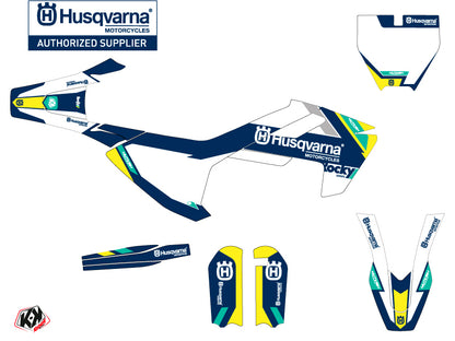 Husqvarna TC 65 Dirt Bike Rocky Grafik-Kit Blau