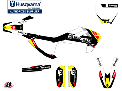Husqvarna TC 65 Dirt Bike Rocky Grafik-Kit Schwarz