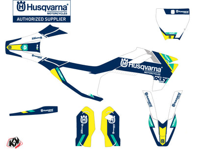 Husqvarna TC 85 Dirt Bike Rocky Grafik-Kit Blau