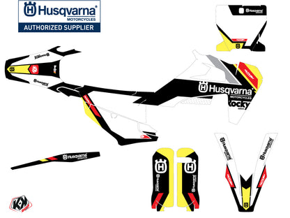Husqvarna FC 450 Dirt Bike Rocky Grafik-Kit Schwarz
