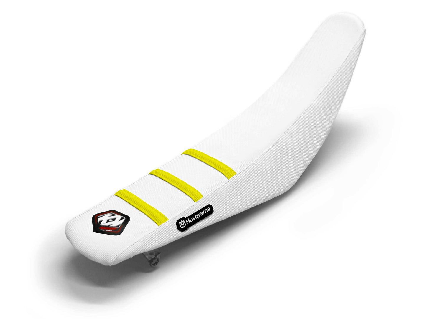 Weiß/Gelber Sitzbezug 3-Rippen - HUSQVARNA TC 250 (2014-2023)