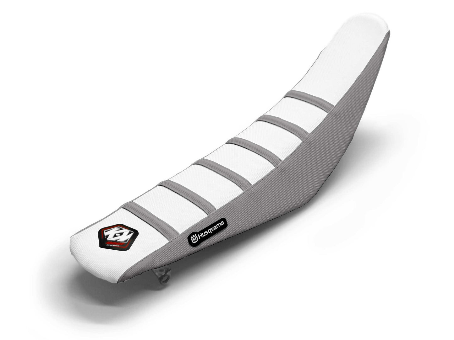 Weiß/Grauer Sitzbezug 6 Rippen - HUSQVARNA TE 150 I (2018-2024)