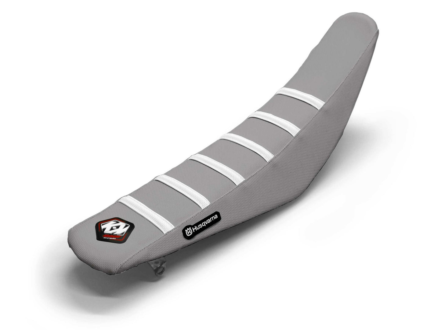 Weiß/Grauer Sitzbezug 6 Rippen - HUSQVARNA FC 350 (2014-2023)