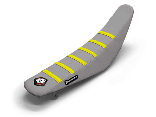 Gelb/Grauer Sitzbezug 6 Rippen - HUSQVARNA TX 350 (2020-2020)