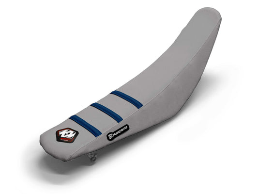 Sitzbezug Grau/Marineblau 3-Rippen - HUSQVARNA CR 50 (2009-2013)