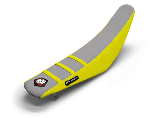 Gelb/Grauer Sitzbezug 3-Rippen - HUSQVARNA TE 125 (2015-2019)