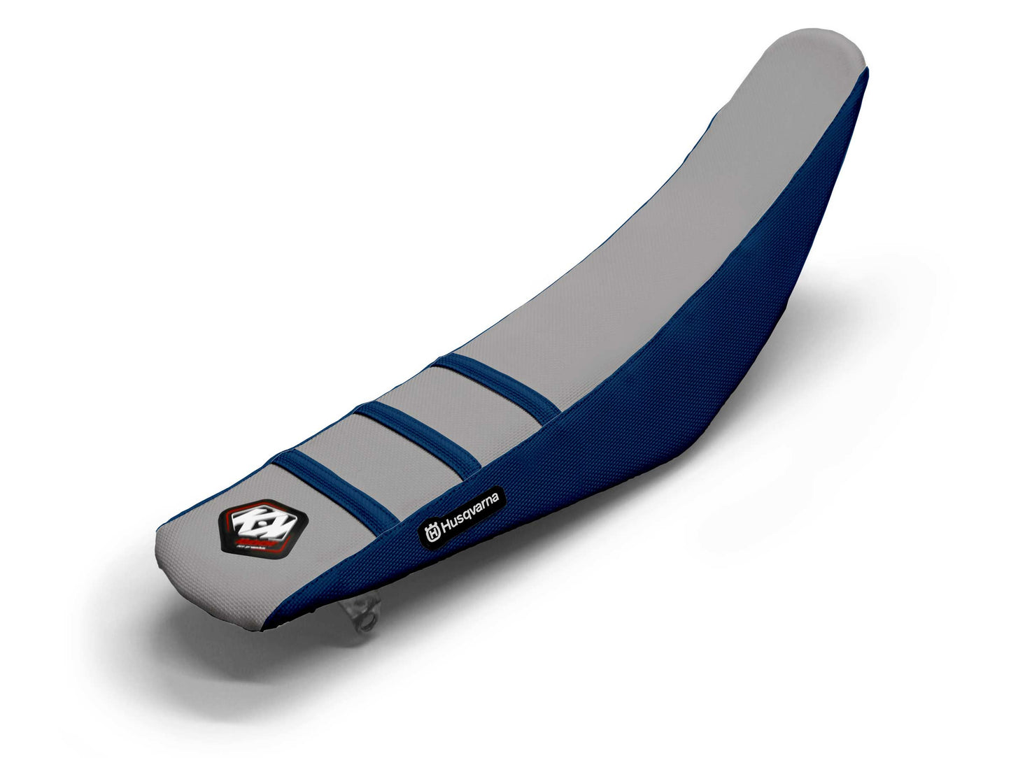 Sitzbezug Grau/Marineblau 3-Rippen - HUSQVARNA TE 125 (2015-2019)