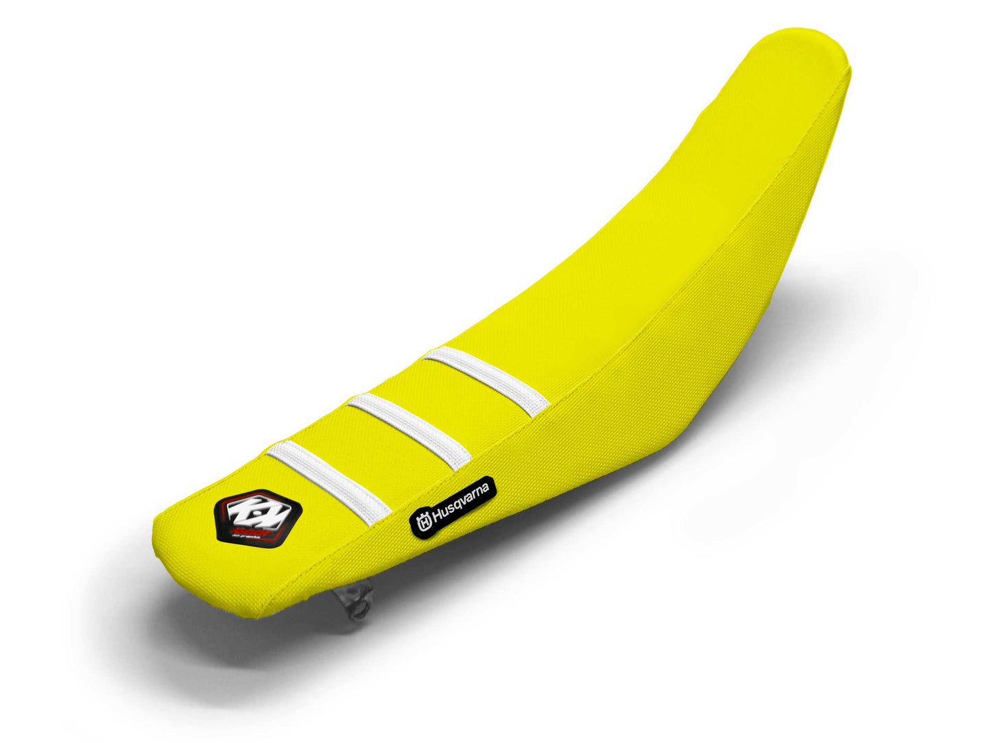 Weiß/Gelber Sitzbezug 3-Rippen - HUSQVARNA TX 300 (2017-2019)