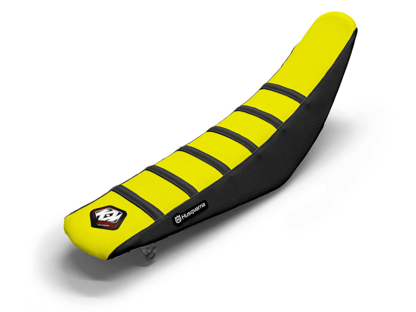 Sitzbezug Schwarz/Gelb 6 Rippen - HUSQVARNA FX 350 (2017-2023)