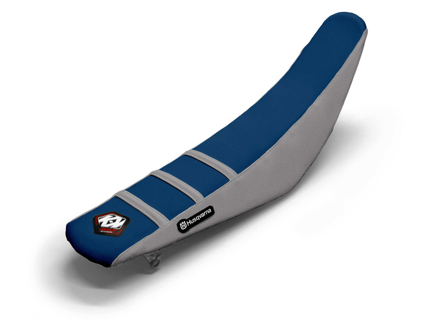 Sitzbezug Grau/Marineblau 3-Rippen - HUSQVARNA FE 350 (2015-2024)