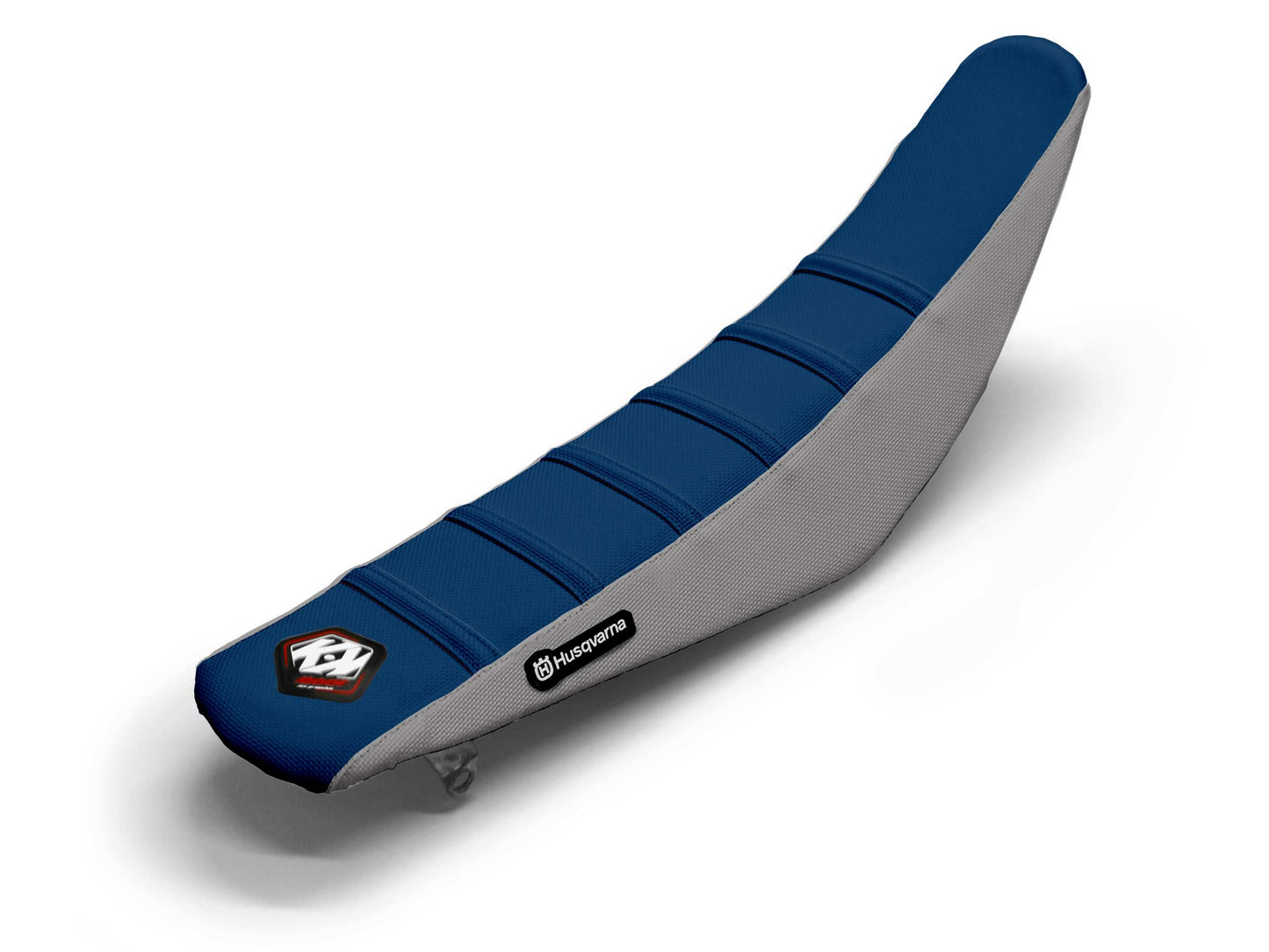Sitzbezug Grau/Marineblau, 6 Rippen - HUSQVARNA FE 450 (2015-2024)