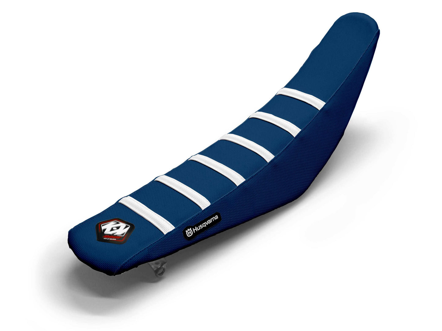 Weiß/Marineblauer Sitzbezug 6 Rippen - HUSQVARNA TC 85 (2014-2025)