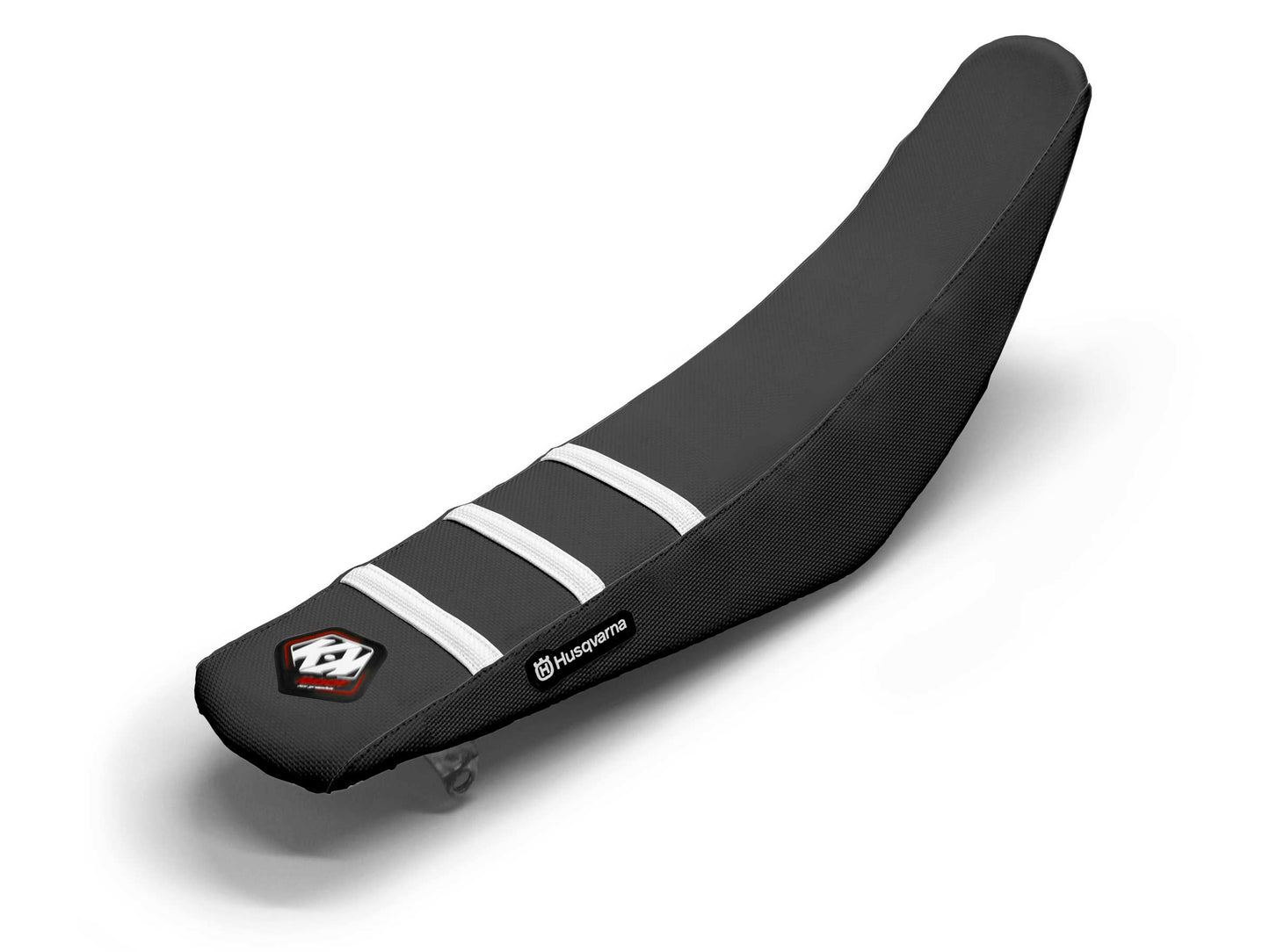 Weiß/Schwarzer Sitzbezug 3-Rippen - HUSQVARNA TE 300 (2015-2020)