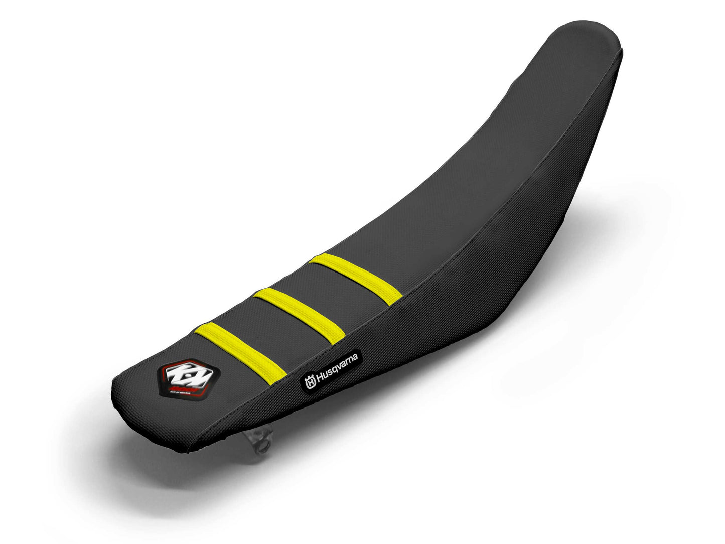 Sitzbezug Schwarz/Gelb 3 Rippen - HUSQVARNA TC 125 (2014-2023)