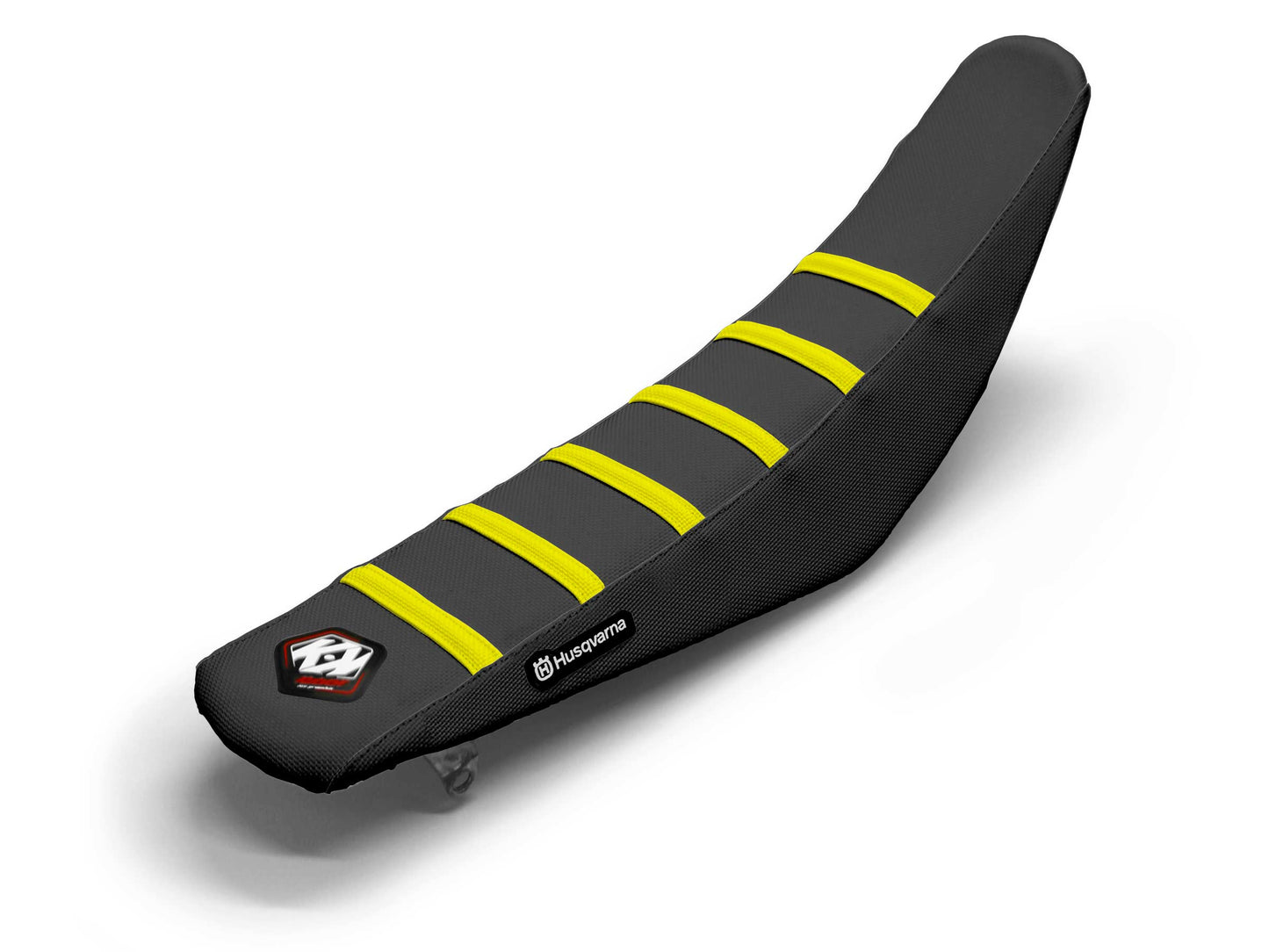 Sitzbezug Schwarz/Gelb 6 Rippen - HUSQVARNA TE 150 I (2018-2024)