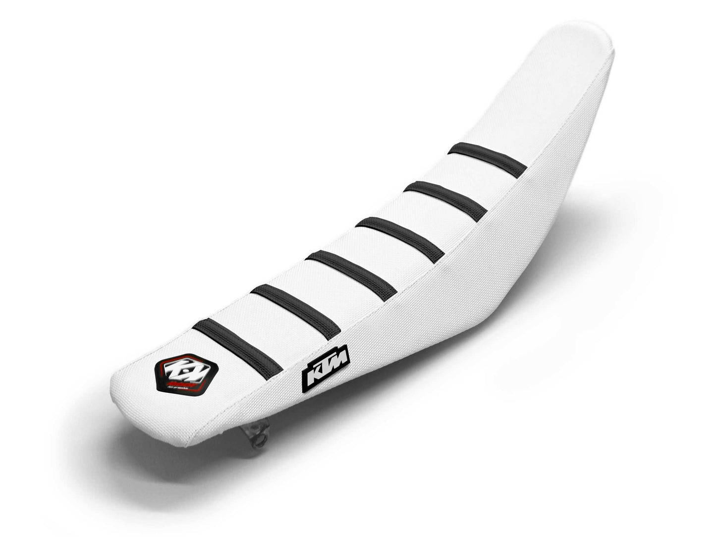 Sitzbezug Weiß/Schwarz 6 Rippen - KTM SX 300 (2023-2023)