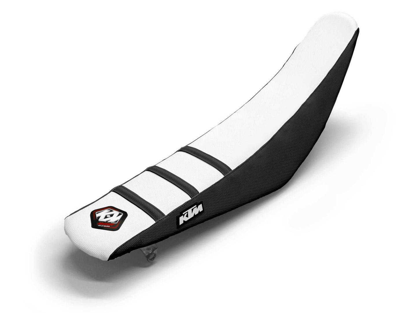 Weiß/Schwarzer Sitzbezug 3-Rippen - KTM EXC 350 F (2008-2024)