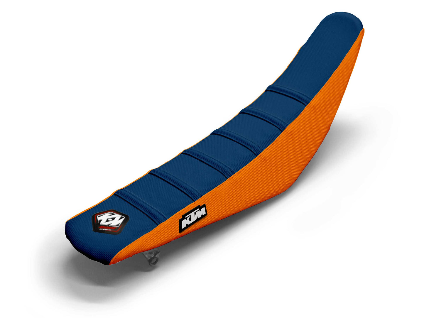 Sitzbezug Orange/Marineblau, 6 Rippen - KTM EXC 350 F (2008-2024)