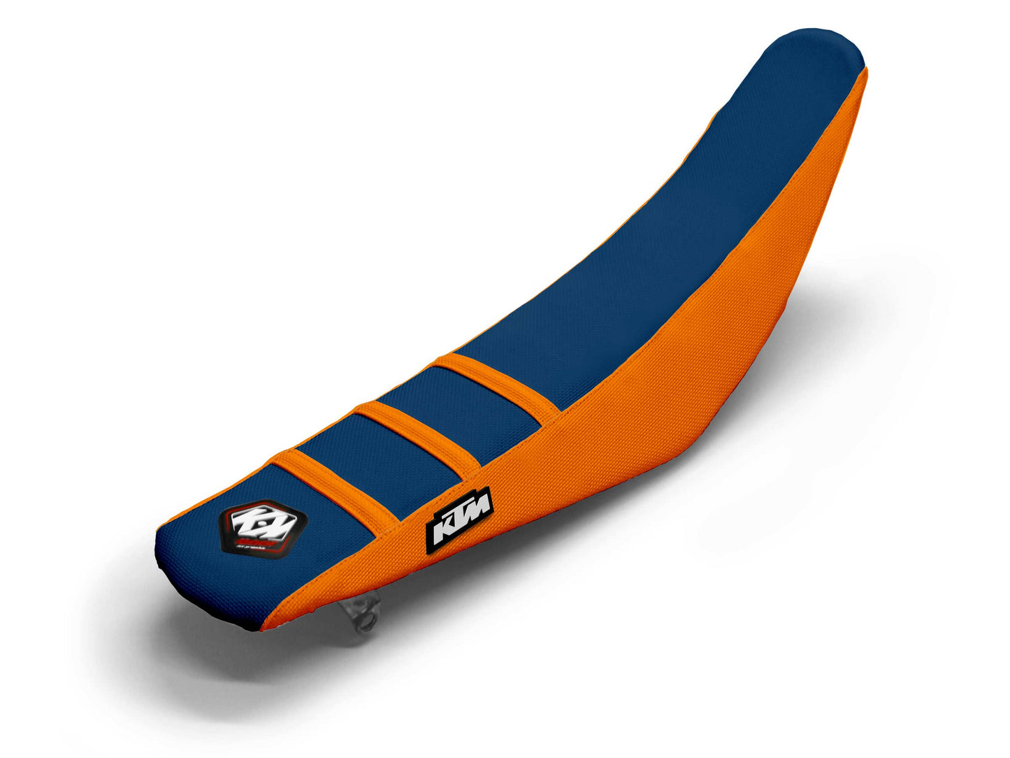 Sitzbezug Orange/Marineblau, 3-Rippen - KTM SX 85 (2004-2018)