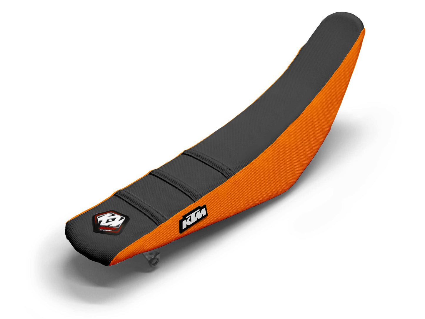 Sitzbezug Schwarz/Orange 3-Rippen - KTM SX 50 (2002-2024)