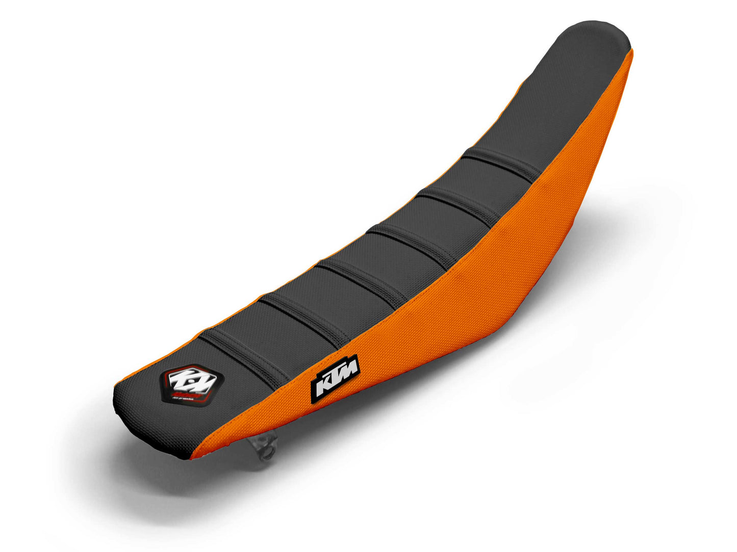 Sitzbezug Schwarz/Orange 6 Rippen - KTM SX 250 (1993-2023)