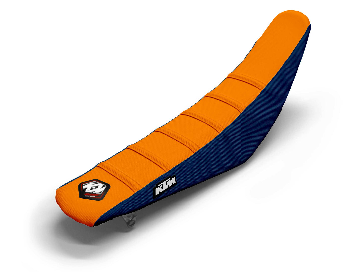 Sitzbezug Orange/Marineblau, 6 Rippen - KTM SX 300 (2023-2023)